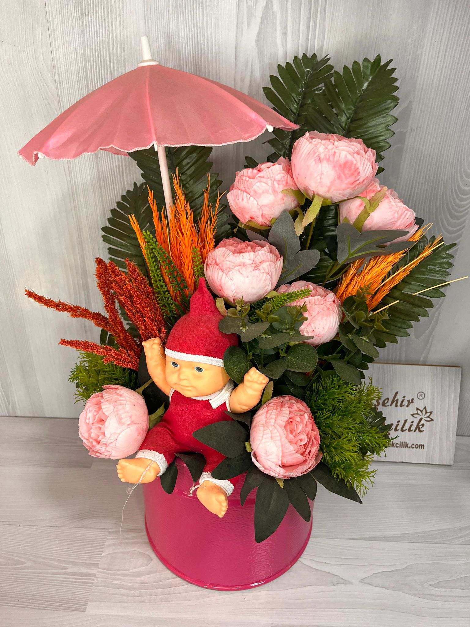 şakayıklı altı metal aranjman